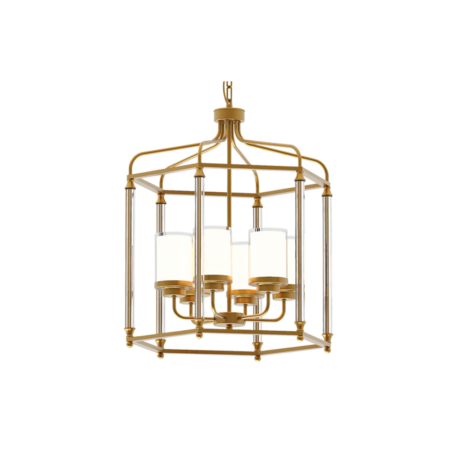 lampu gantung minimalis gold kaca lili 18026