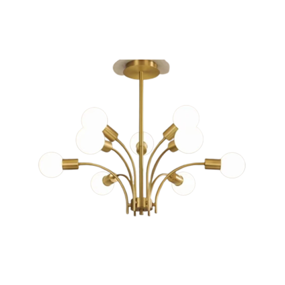 lampu gantung minimalis gold model bunga